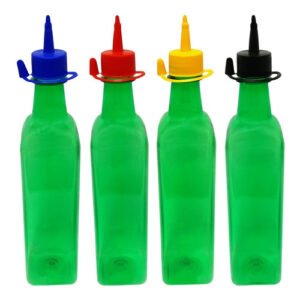 48 Frascos Plástico Verde Pet 500ml C/ Bico Aplicador Aze