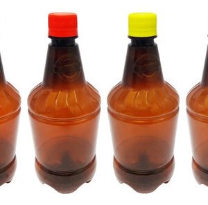 6 Frascos Plástico Âmbar Pet 750ml Cerveja Tampa Lacre Gr2