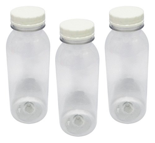 179 Frasco Plástico Cristal Pet 300ml Tam Rosca S/ Lacre Det