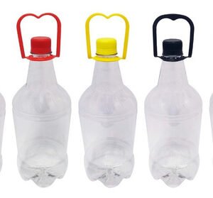 20 Frasco Plástico Cristal Pet 1l Tampa Rosca Lacre Alça Gr2