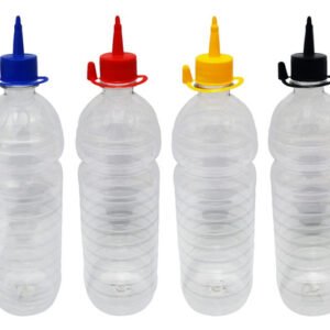 135 Frascos Plástico Cristal Pet 900ml C/ Bico Aplicador Sho