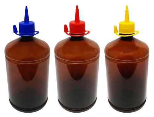 22 Frascos Plástico Âmbar Pet 1l C/ Bico Aplicador Sab