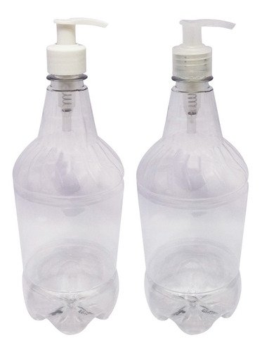 47 Frascos Plásticos Cristal 1l Válvula Bico De Pato S Gr2