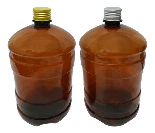 3 Frasco Plástico Âmbar Pet 2l Tampa L Batoque Gro