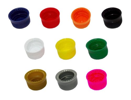52 Tampas E Alças Plásticas Coloridas Rosca Lacre Bocal 28 - Imagem 3