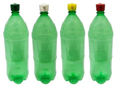 12 Frasco Plástico Verde Pet 2l Com Tampa Rosca 2 Bico Ref - Imagem 2