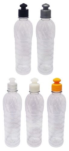 200 Frascos Plástico Cristal Pet 500ml C/ Tampa Pushpull Lim - Imagem 3
