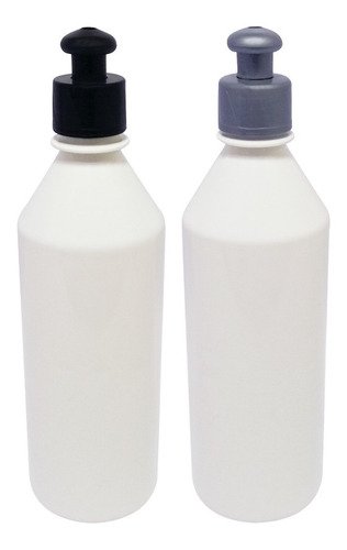 50 Frascos Plástico Branco Pet 500ml C/ Tampa Pushpull Cos - Imagem 2
