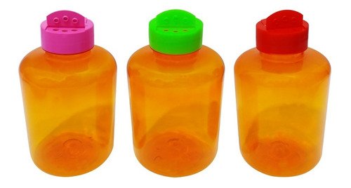 40 Frascos Plástico Laranjado Pet 500ml Tempero Fliptop Sup - Imagem 2