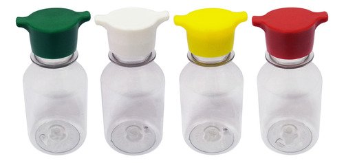 190 Frasco Plástico Cristal Pet 100ml Tampa Rosca 2 Bico