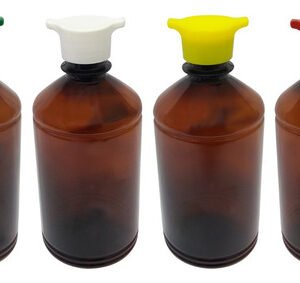 12 Frasco Plástico Âmbar Pet 500ml Tampa Rosca 2 Bico Far