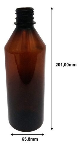 230 Frascos Plástico Âmbar Pet 500ml Vazios Sem Tampas Cos - Imagem 2