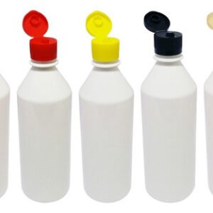 50 Frascos Plástico Branco Pet 500ml C/ Tampa Fliptop Cos