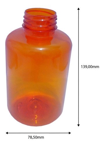 40 Frasco Plástico Laranja Pet 500ml Tam Rosca S/ Lacre Sup - Imagem 4