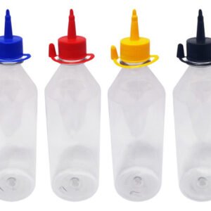 50 Frascos Plástico Cristal Pet 500ml C/ Bico Aplicador Cos