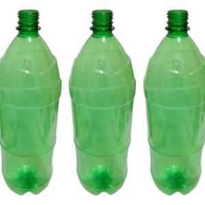 2 Frascos Plásticos Verde Pet De 2l Vazios Sem Tampas Ref