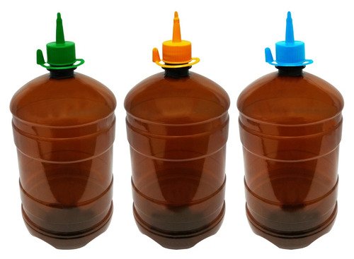 60 Frascos Plástico Âmbar Pet 2l C/ Bico Aplicador Gro - Imagem 3