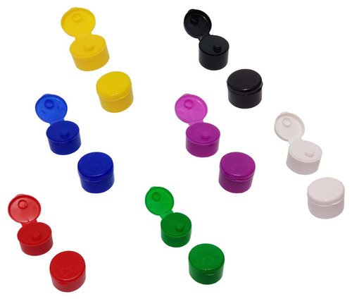 3200 Tampas Plásticas Coloridas Batoque Fliptop Bocal 24