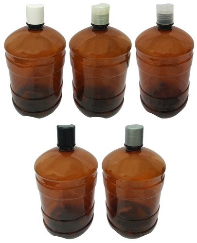 3 Frascos Plástico Âmbar Pet De 2l Com Tampa Disktop Gro - Imagem 3