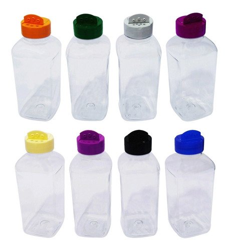 13 Frascos Plástico Cristal Pet 500ml Tempero Fliptop Qua - Imagem 3