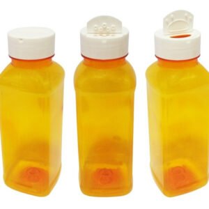 18 Frascos Plástico Laranja Pet 300ml Tempero Fliptop Qua