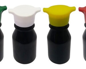 18 Frasco Plástico Âmbar Pet 60ml Tampa Rosca 2 Bico