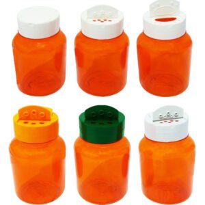 140 Frascos Plástico Laranja Pet 150ml Tempero Fliptop Sup