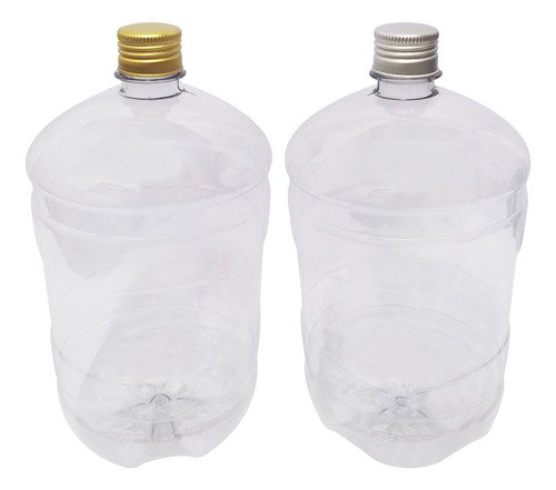 22 Frascos Plástico Cristal Pet 2l Com Tampa Aluminio S/ Gro