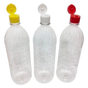 57 Frascos Plástico Cristal Pet De 1l Com Tampa Fliptop Suc