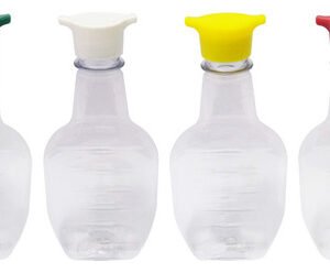 20 Frasco Plástico Cristal Pet 250ml Tampa Rosca 2 Bico Mol