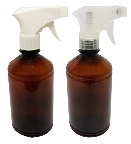 40 Frascos Plásticos Âmbar Pet 500ml Válvula Gatilho Far