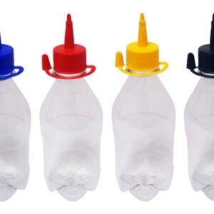 150 Frascos Plástico Cristal Pet 350ml C/ Bico Aplicador Agu