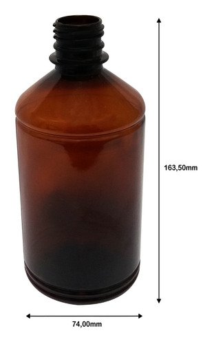 108 Frascos Plástico Âmbar Pet 500ml C/ Tampa Fliptop Far - Imagem 7