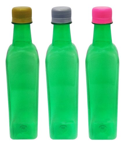 122 Frasco Plástico Verde Pet 500ml Azeite Tampa S Batoque