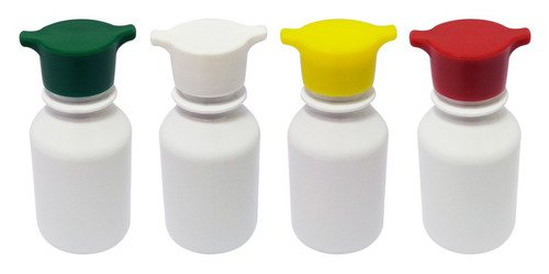 190 Frasco Plástico Branco Pet 100ml Tampa Rosca 2 Bico