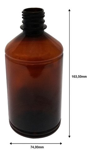 47 Frasco Plástico Âmbar Pet 500ml Tampa S Batoque Far - Imagem 10