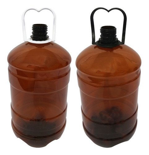 3 Frascos Plásticos Âmbar Pet 2l Com Alças 2 Dedos Gro