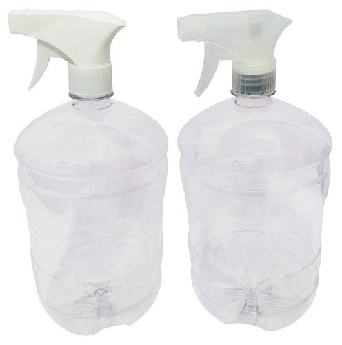 9 Frascos Plásticos Cristal Pet 2l Com Válvula Gatilho Gro