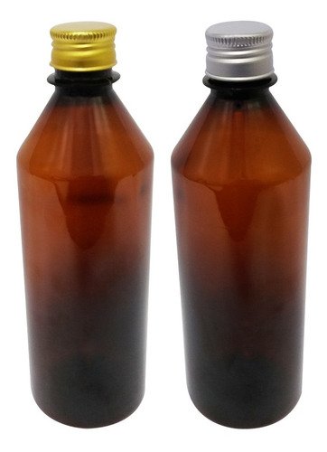 106 Frasco Plástico Âmbar Pet 500ml Tampa L Batoque Cos