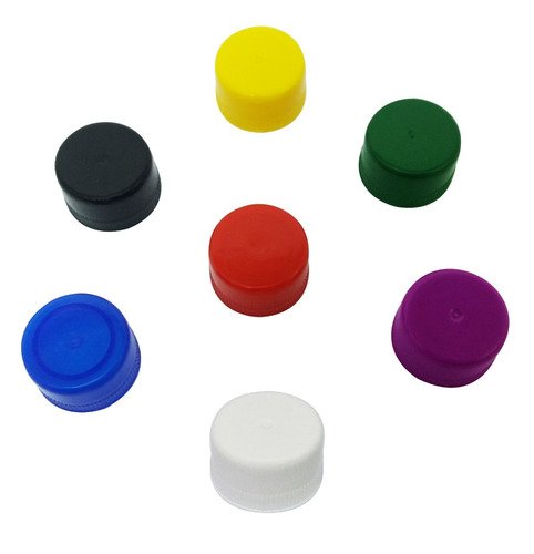 1000 Tampas Plásticas Coloridas Rosca Sem Lacre Bocal 24