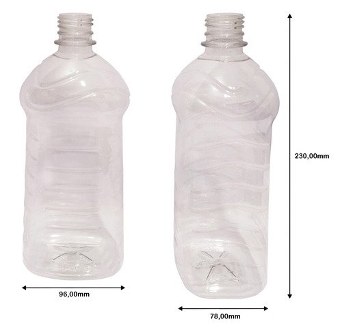 27 Frasco Plástico Cristal Pet De 1l Tampa Rosca 2 Bico Ama - Imagem 6