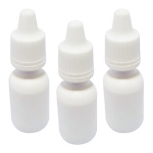 300 Frasco Plástico Branco Pe 10ml C/ Tampa Lacre Gotejador
