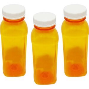 180 Frasco Plástico Laranja Pet 300ml Tam Rosca S/ Lacre Qua