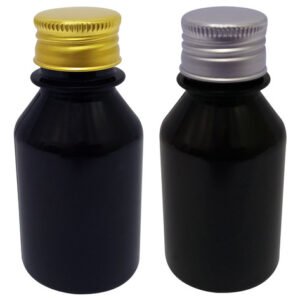939 Frascos Plástico Âmbar Pet 100ml C Tampa Aluminio S/ F
