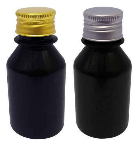 939 Frascos Plástico Âmbar Pet 100ml C Tampa Aluminio S/ F