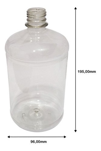 49 Frasco Plástico Cristal Pet 1l Tampa S Batoque Sab - Imagem 9