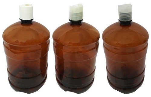 3 Frascos Plástico Âmbar Pet De 2l Com Tampa Disktop Gro