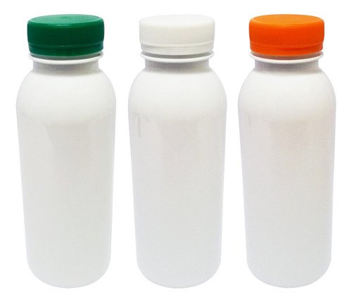 179 Frascos Plástico Branco Pet 300ml Tampa Rosca Lacre Det - Imagem 2