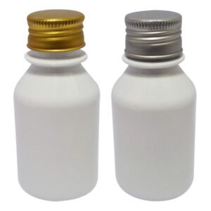 416 Frascos Plástico Branco Pet 100ml C Tampa Aluminio S/ F