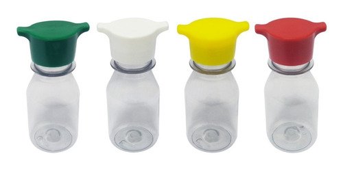 18 Frasco Plástico Cristal Pet 60ml Tampa Rosca 2 Bico